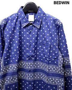 2【BEDWIN & THE HEARTBREAKERS MONK L/S OG BANDANA SHIRT ベドウィン＆ザ・ハートブレイカーズ バンダナシャツ】