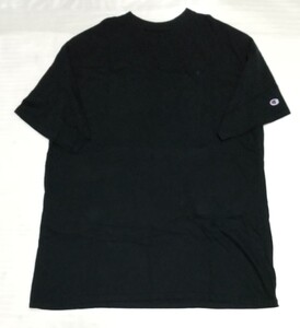 ☆Champion.com サイズ2XLT 半袖Tシャツ黒ワンポイント刺繍スポーツAUTHENTIC ATHLETIC WEARファッション ウェアCOTTONティー チャンピオン