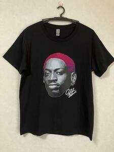 【未使用品】 NBA RODMAN デニス・ロッドマン Tシャツ ユニフォーム　ブラック　美品　L　コットン　シカゴ・ブルズ　ジョーダン　綿　美品