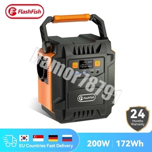 格安●Flashfish-屋外およびキャンプ用のポータブル電源,ポータブル,非常用200W,230v,110 mah,48000 v