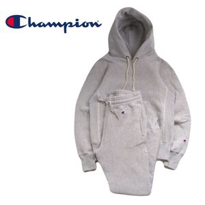 極美 70s復刻 Champion REVERSE WEAVE 単色タグ 裏起毛 スウェット パーカー パンツ 上下セット セットアップ メンズS チャンピオン 250173