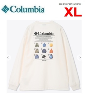 Columbia コロンビア ロストブルックロングTシャツ シーソルト XL　PM0325　メンズ　長袖　ロンＴ　バックプリント　アウトドア