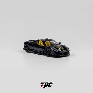 1/64 TPC フェラーリ Novitec 488 スパイダー ノビテック 黒　黄色内装