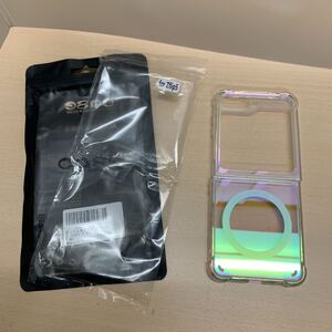 y050835m Samsung Galaxy Z Flip 5 ケース MagSafe対応 オーロラ スクリーン保護 折り畳み式 落下防止 磁気吸着 シンプル 耐衝撃