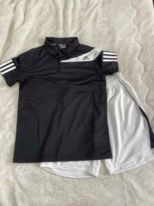 ★ adidas 半袖ポロシャツ&短パン　上下セットアップ　Sサイズ ★