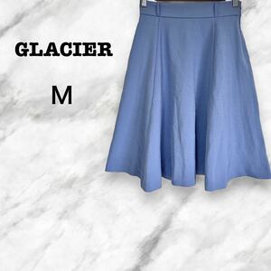 【グラシア】GLACIER フレアスカート(M)ウエスト一部ゴム　ひざ丈　春夏