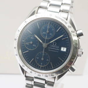 [希少品]オメガ スピードマスターRef,175.0043 Cal,1152 3511.80.00 OMEGA Speedmasterクロノグラフデイト 自動巻 紺 男性+箱[56148306-ZC8