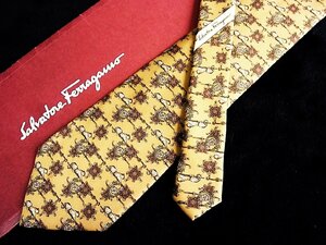 ♪今週の特売980円～♪1498♪良品【Ferragamo】フェラガモ【花 ヒョウ チーター 動物 柄】ネクタイ♪