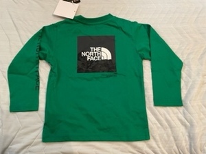 新品★ザ・ノースフェイス★長袖Tシャツ★110★キッズ★背中キューブロゴ★袖ロゴ★シャツ★THE NORTH FACE