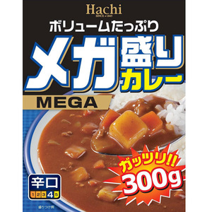 同梱可能 レトルトカレー　メガ盛り　辛口３００ｇｘ１食　ハチ食品