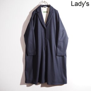 P4497P ▼CASEY CASEY ケイシーケイシー▼ AMEAB COAT MICROWOOL チェスターコート ネイビー オーバーサイズ / レディース 秋冬 rb mks