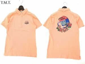 TMT ティーエムティー ビッグホリデー 春夏 半袖 ロゴプリント★ ボタンダウン ポロシャツ Sz.M　メンズ 日本製　C2T06082_6#A