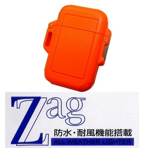 送料180円～日本製 防水再燃機能ZAG(ザグ)ターボライター(新色ブレイズオレンジ)ターボライターを発明したWindmill社製