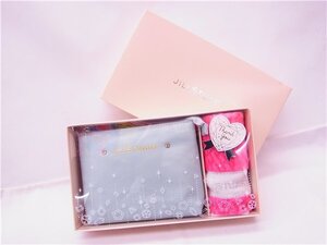 ◎ JILL STUART ◎　ジルスチュアート　ポーチ　タオルハンカチ　セット　ブルー/ピンク　◎未使用　保管品