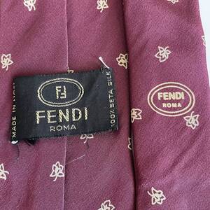 FENDI(フェンディ) ボルドーマルチカラーズッカネクタイ