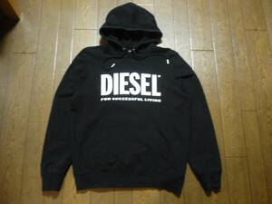 DIESEL　ディーゼル　スウェット　パーカー　ロゴ　ブラック　サイズL