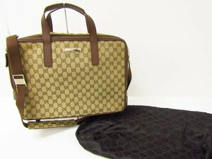 GUCCI グッチ GGキャンバス 2way ブリーフケース 019-0406 ▼SB5177