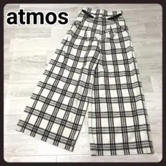 アトモス　チェックパンツ　S　ワイドパンツ　atmos　レディース