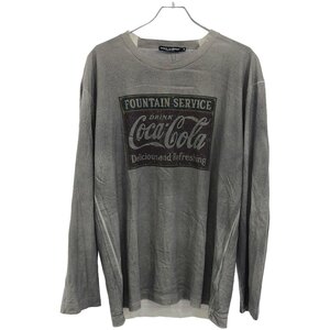 DOLCE&GABBANA ドルチェ＆ガッバーナ Coca-Cola プリントロングスリーブカットソー G8R64G/G7ED6 グレー 44 ITAHSRAAZA60