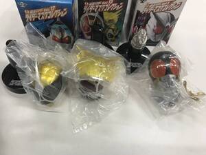 41 仮面ライダーマスクコレクション3種 アクセルブースター メテオストーム クウガグローイング発光 仮面之世界 Masked Rider Head