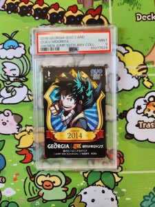 PSA9 僕のヒーローアカデミア 緑谷出久 izuku midoriya QUO card クオカード 2018 少年ジャンプ 50周年 shonen Jump ジョージア GEORGIA