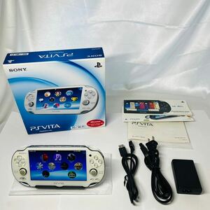 ★1円〜 美品 FW3.74 動作確認済 SONY PS Vita PCH-1100 AB02 クリスタルホワイト 3G Wi-Fiモデル 本体 crystal white Play Station 