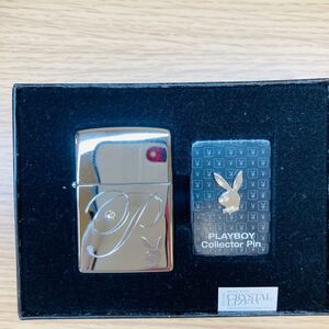 O10524 未使用 Zippo ジッポー PLAYBOY Collector Pin オイルライター 箱入り