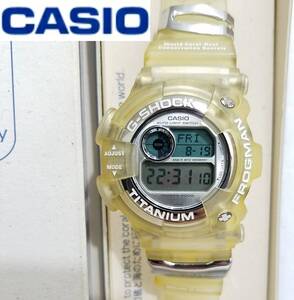 未使用(展示品)1999年カシオG-SHOCKフロッグマンDW-9900WC-7TクリアスケルトンW.C.C.S.マンタFROGMANチタン防水CASIOダイバーズウォッチ