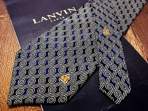 ★良品★3R04305【LANVIN】ランバン「丸 円 デザイン 柄」ネクタイ