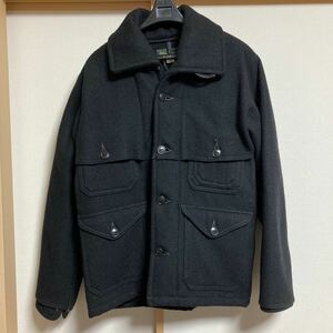 【美品】WAREHOUSE ウエアハウス ハンティング ジャケット WH2085 WOOL HUNTING JACKET クルーザージャケット メルトン ブラック サイズ38