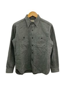 Buzz Rickson’s◆20SS/COTTON COVERT WORK SHIRT/長袖シャツ/14.5/コットン/BLK/無地