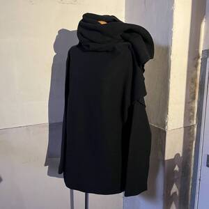 Yohji Yamamoto POUR HOMME 24aw WOOL FLEECE DESIGNED COLLAR HIGH NECK B ヨウジヤマモトプールオム 2024aw HO-T30-175