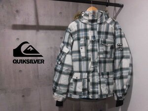 Quiksilver クイックシルバー チェック柄 スノーボードジャケット M/ベンチレーション スノーガード/QSNJK83030/メンズ/スノーボードウェア