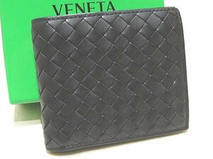 BOTTEGA VENETA ボッテガヴェネタ 2つ折り 財布 ☆ ブラック イントレチャート レザー メンズ 35980230 193642 黒 ▼ ロヨト00/6E