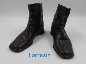 Torresin トレッシン　イタリア製　ショートブーツ　37　茶　中古