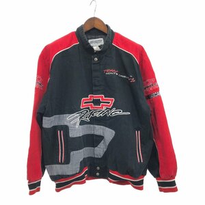 SALE// CHECKERED FLAG SPORTS NASCAR ナスカー CHEVROLET シボレー レーシングジャケット 大きいサイズ ブラック (メンズ 2XL) P8993