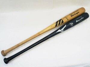 中古・コレクション品【野球 バット2本セット】MIZUNO製 Mizuno-Pro MAJOR QUALITY NPB C-002 木製 9 TAKAYAMA印 ビューリーグ T.Nioka印