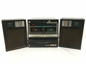 テクニクス Technics システムコンポ 4点セット SA-K3W SL-F1C SB-F35 昭和レトロ オーディオ機器 ジャンク扱い 現状品 中古 wa◇102