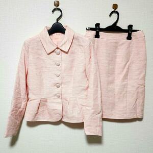 【IN-583】レディース スーツ ジャケット スカート サイズ9 ピンク系