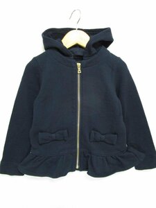 【送料込】[キッズ/子供服]　Tartine et Chocolat　タルティーヌ エ ショコラ　パーカー　120cm　紺ネイビー　綿コットン　女の子 /n471185