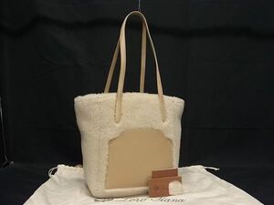 ■新品■未使用■ Loro Piana ロロピアーナ セシア カシミア85%×シルク15% ハンドバッグ トート ショルダー オフホワイト系 FD2655