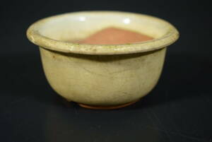 【和】(8189)　時代古作　時代盆栽鉢　植木鉢蘭鉢　唐物　朱泥　植物　ガーデニング　小鉢