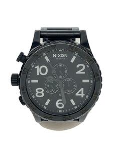 NIXON◆クォーツ腕時計/アナログ/ステンレス/BLK/BLK/THE 51-30 CHRONO