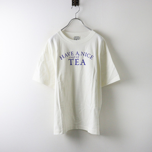 美品 ハグオーワー クロスアンドクロス HUG O WaR Cloth&Cross ロゴプリントTシャツ F/ホワイト 【2400014033465】