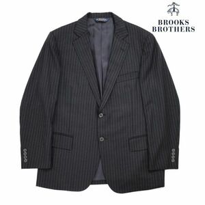 ●BROOKS BROTHERS ブルックスブラザーズ ストライプ 2Bジャケット/ブラック/テーラードジャケット/L位/スーツ/スーツ上/通勤/