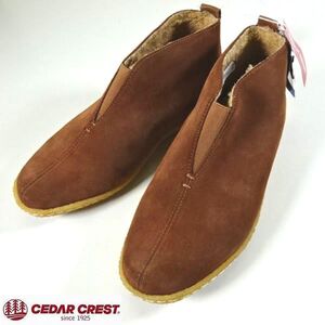 新品 セダークレスト CEDAR CREST 秋冬 本革 レザー ボア ブーツ 靴 26.0-26.5cm L 茶 メンズ 男性 紳士用