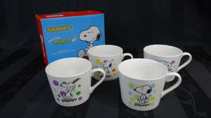 【SNOOPY オリジナルマグカップ ４個セット】スヌーピー 非売品 PEANUTS ジョーシン 陶器 食器【A8-3①】0306