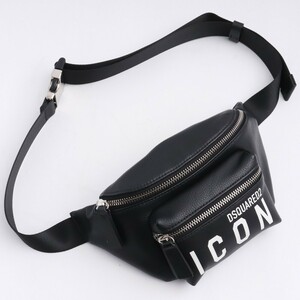 DSQUARED2 Icon ロゴ ボディーバッグ ブラック S83BB0010 ディースクエアード ショルダー ウエスト ベルト バック body bag