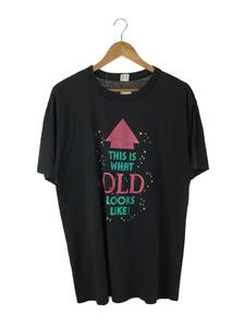 Champion◆80s/トリコ/Tシャツ/XL/ポリエステル/BLK