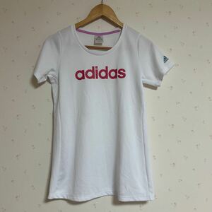 adidas アディダス レディース 半袖Tシャツ プラクティス 白 Lサイズ ポリエステル